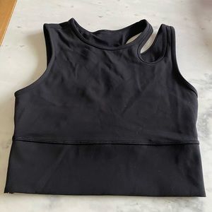 Lululemon Black Cropped Top
